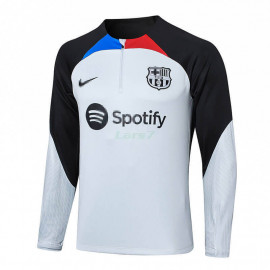 Sudadera de Entrenamiento Barcelona 2023/2024 Gris Claro/Negro