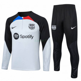 Sudadera de Entrenamiento Barcelona 2023/2024 Gris Claro/Negro