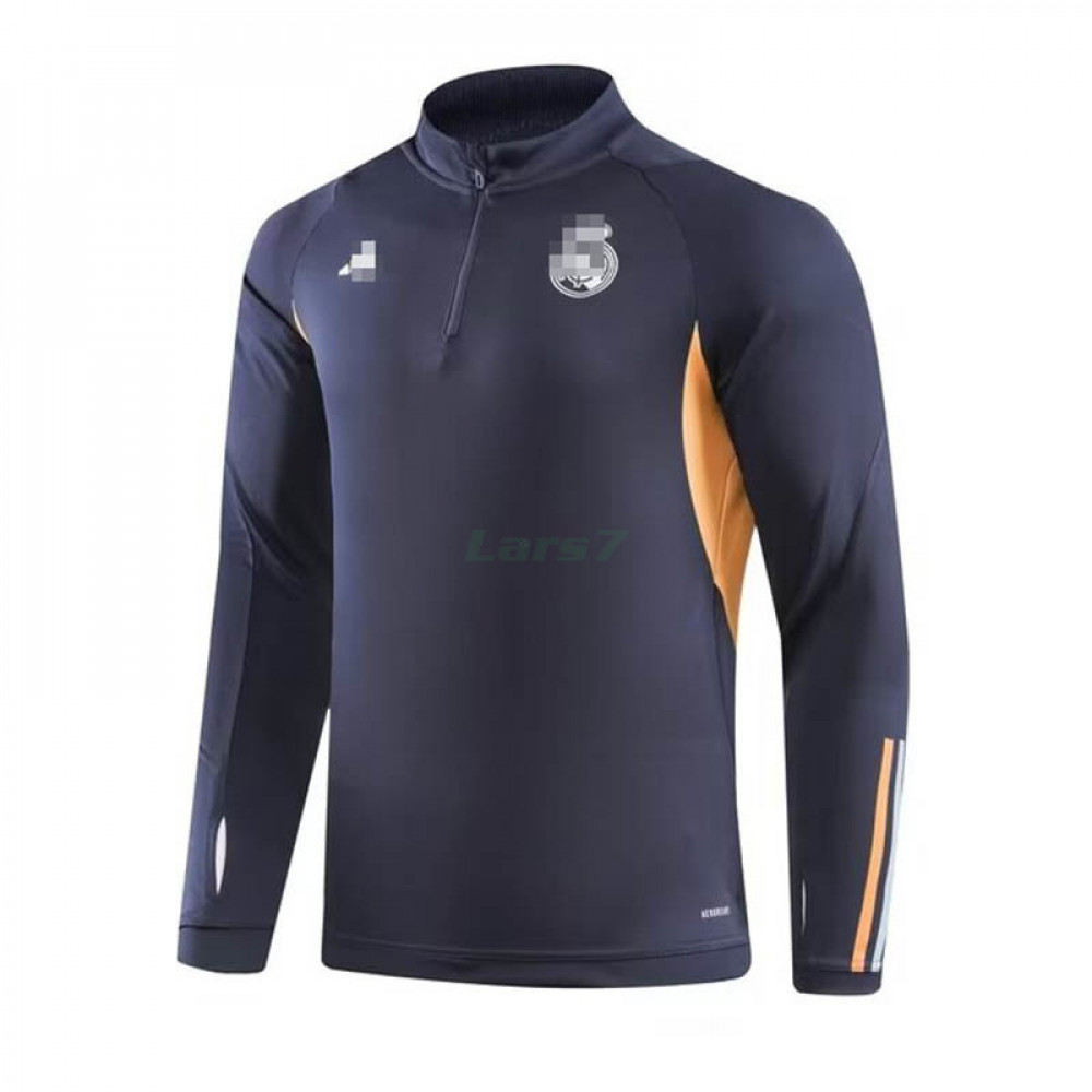 Sudadera de Entrenamiento Real Madrid 2023/2024 Azul Marino/Naranja