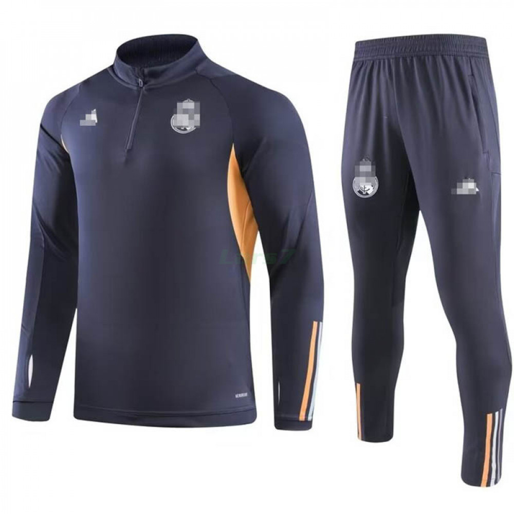 Sudadera de Entrenamiento Real Madrid 2023/2024 Kit Azul Marino/Naranja