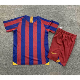 Camiseta Barcelona 1ª Equipación Retro 05/06 Niño Kit