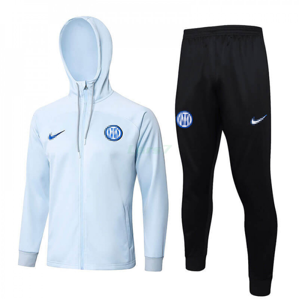 Chandal Inter de Milan 2023/2024 Con Capucha Gris Claro