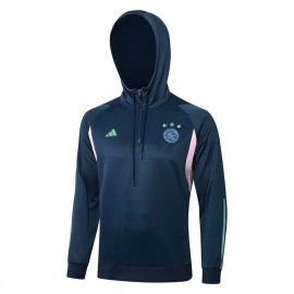 Sudadera de Entrenamiento Ajax de Ámsterdam 2023/2024 Con Capucha Azul Marino