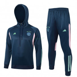 Sudadera de Entrenamiento Ajax de Ámsterdam 2023/2024 Con Capucha Azul Marino