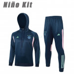 Sudadera de Entrenamiento Ajax de Ámsterdam 2023/2024 Con Capucha Niño Kit Azul Marino