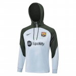 Sudadera de Entrenamiento Barcelona 2023/2024 Con Capucha Gris/Verde