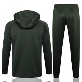 Sudadera de Entrenamiento Barcelona 2023/2024 Con Capucha Niño Kit Verde Oscuro