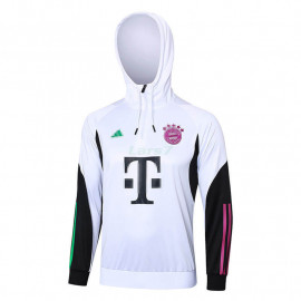 Sudadera de Entrenamiento Bayern Múnich 2023/2024 Con Capucha Blanco