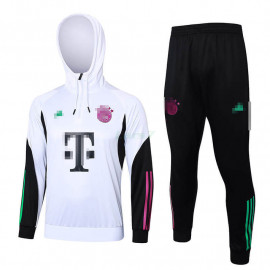 Sudadera de Entrenamiento Bayern Múnich 2023/2024 Con Capucha Blanco