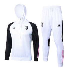 Sudadera de Entrenamiento Juventus 2023/2024 Con Capucha Kit Blanco/Negro