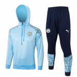 Sudadera de Entrenamiento Manchester City 2023/2024 Con Capucha Kit Azul