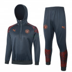 Sudadera de Entrenamiento Manchester City 2023/2024 Con Capucha Kit Gris