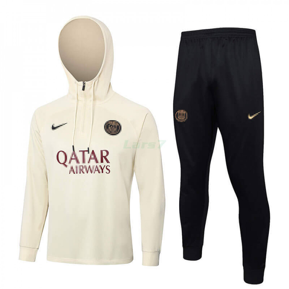 Sudadera de Entrenamiento PSG 2023/2024 Con Capucha Kit Beige