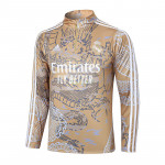 Sudadera De Entrenamiento Real Madrid 2023/2024 Beige con Estampado