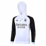 Sudadera de Entrenamiento Real Madrid 2023/2024 Con Capucha Blanco/Negro