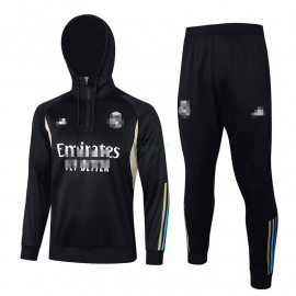 Sudadera de Entrenamiento Real Madrid 2023/2024 Con Capucha Negro