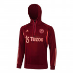 Sudadera De Entrenamiento Manchester United 2023/2024 Con Capucha Rojo