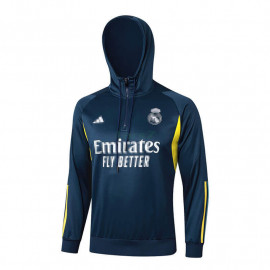 Sudadera De Entrenamiento Real Madrid 2023/2024 Con Capucha Azul Marino