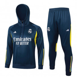 Sudadera De Entrenamiento Real Madrid 2023/2024 Con Capucha Azul Marino