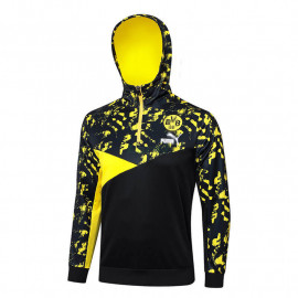 Sudadera de Entrenamiento Borussia Dortmund 2024/2025 Con Capucha Negro/Amarillo con Estampado