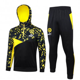 Sudadera de Entrenamiento Borussia Dortmund 2024/2025 Con Capucha Negro/Amarillo con Estampado