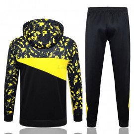 Sudadera de Entrenamiento Borussia Dortmund 2024/2025 Con Capucha Kit Negro/Amarillo con Estampado