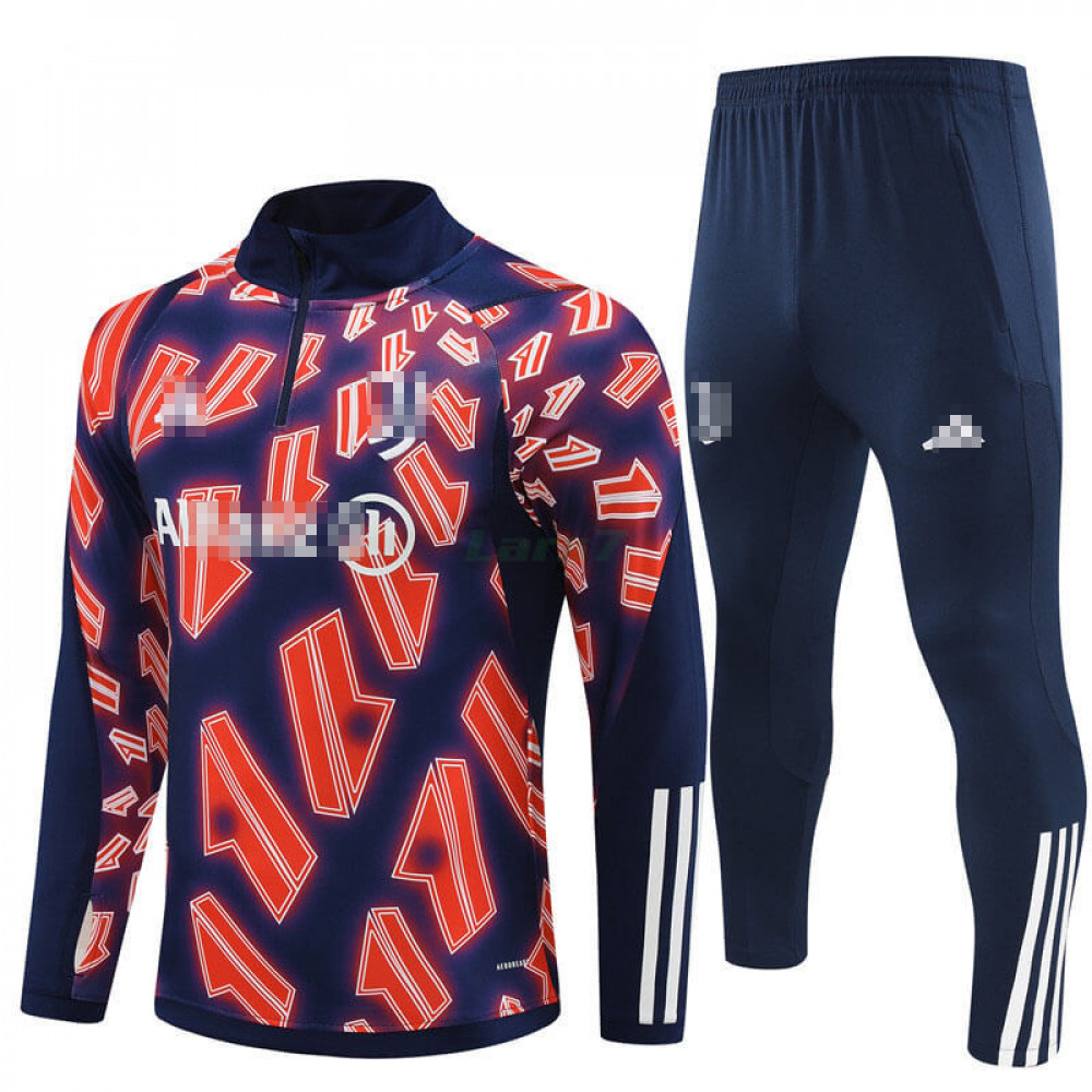 Sudadera De Entrenamiento Juventus 2024/2025 Kit Azul Marino/Rojo