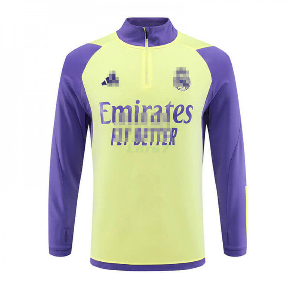 Sudadera De Entrenamiento Real Madrid 2024/2025 Amarillo Claro/Morado