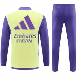 Sudadera De Entrenamiento Real Madrid 2024/2025 Kit Amarillo Claro/Morado