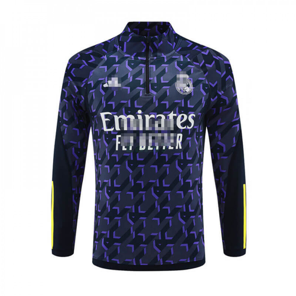 Sudadera De Entrenamiento Real Madrid 2024/2025 Azul Marino/Morado