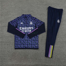 Sudadera De Entrenamiento Real Madrid 2024/2025 Kit Azul Marino/Morado