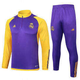 Sudadera De Entrenamiento Real Madrid 2024/2025 Kit Morado/Amarillo