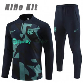 Sudadera De Entrenamiento Barcelona 2024/2025 Niño Kit Azul Marino Camuflaje