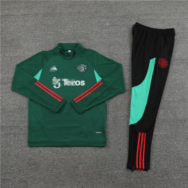 Sudadera de Entrenamiento Manchester United 2024/2025 Verde Oscuro