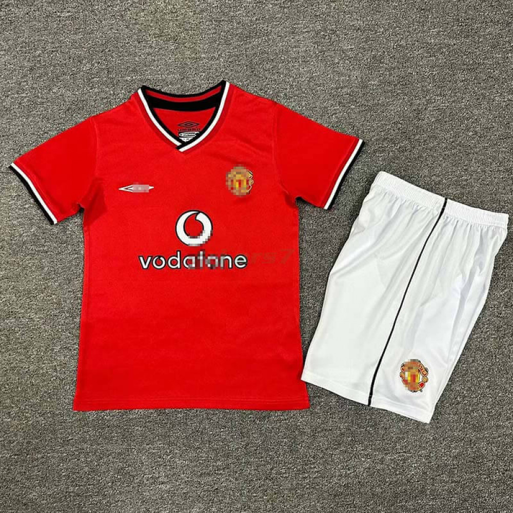 Camiseta Manchester United 1ª Equipación Retro 2000/02 Niño Kit