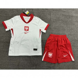 Camiseta Polonia 1ª Equipación 2024 Niño Kit