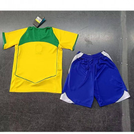 Camiseta Brasil 1ª Equipación Retro 2004 Niño Kit