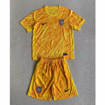 Camiseta De Portero EE.UU. 2024 Niño Kit Amarillo