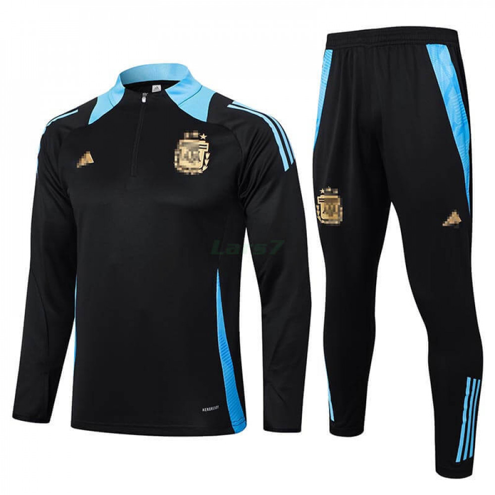 Sudadera de Entrenamiento Argentina 2024 Kit Negro/Azul