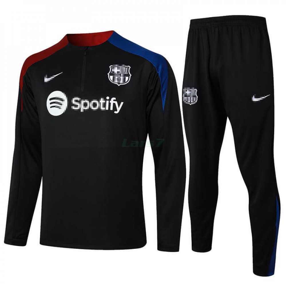 Sudadera de Entrenamiento Barcelona 2024/2025 Kit Negro/Rojo/Azul