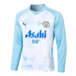 Sudadera de Entrenamiento Manchester City 2024/2025 Cuello Redondo Azul/Blanco