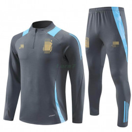 Sudadera de Entrenamiento Argentina 2024 Kit Gris/Azul