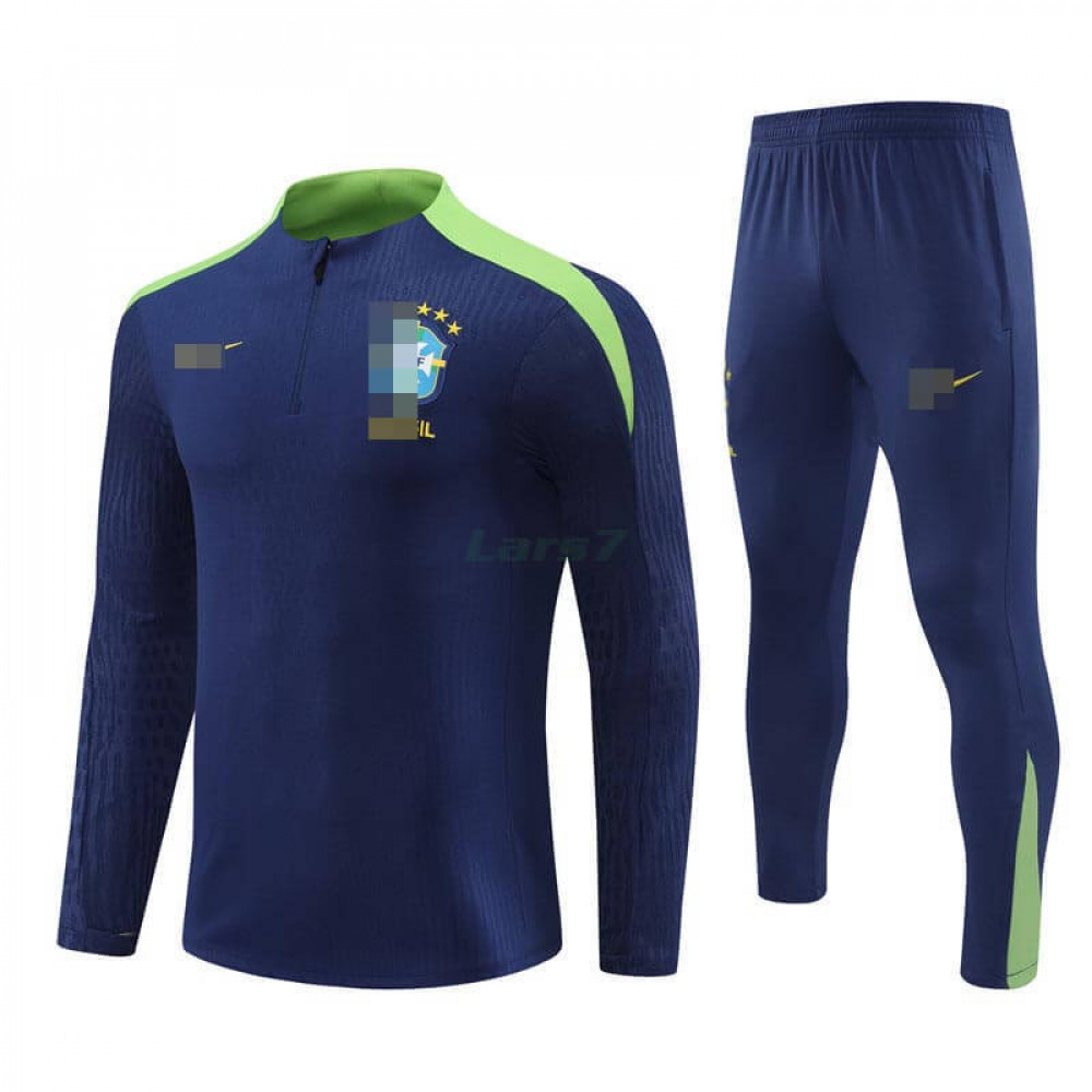 Sudadera de Entrenamiento Brasil 2024 Kit Azul/Verde