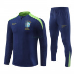 Sudadera de Entrenamiento Brasil 2024 Kit Azul/Verde