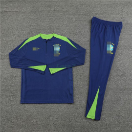 Sudadera de Entrenamiento Brasil 2024 Kit Azul/Verde