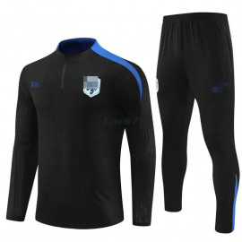 Sudadera de Entrenamiento Holanda 2024 Kit Negro/Azul