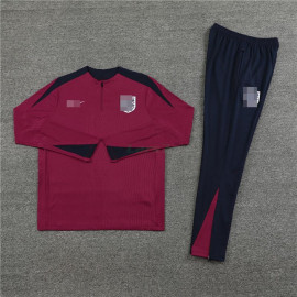 Sudadera de Entrenamiento Inglaterra 2024 Kit Rojo/Negro