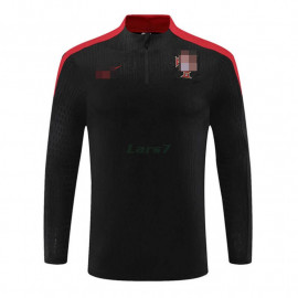 Sudadera de Entrenamiento Portugal 2024 Negro/Rojo