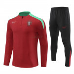 Sudadera de Entrenamiento Portugal 2024 Kit Rojo/Verde