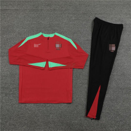 Sudadera de Entrenamiento Portugal 2024 Kit Rojo/Verde